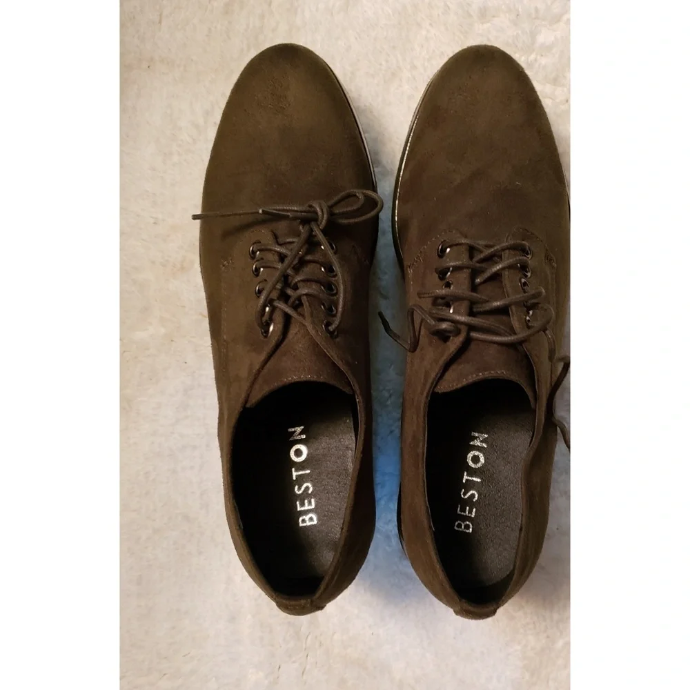 BESTON LACE-UP PLATFORM WEDGE SHOE 🆕